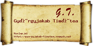 Györgyjakab Timótea névjegykártya